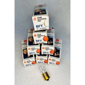 7 GE Sound Reproducer‎ Lamp BFT 4V .75 Amps Vintage Light Bulb Projector NOS